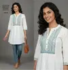 Naisha K 789 Cotton Flex Embroidery Wholesale Short Top In India
